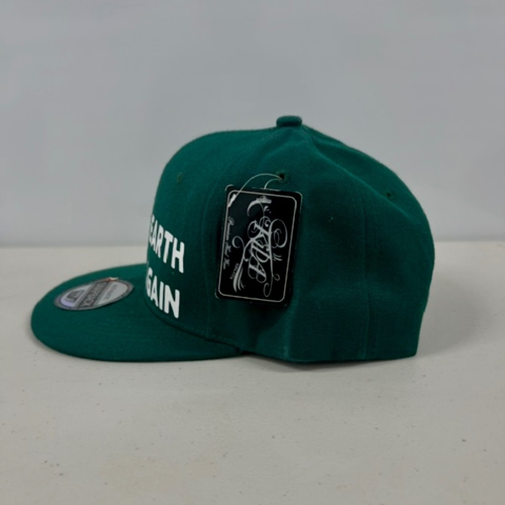 Kipa Make Earth Great Again Snapback Hat Green Adjustable Premium Headwear NEW - Picture 2 of 5